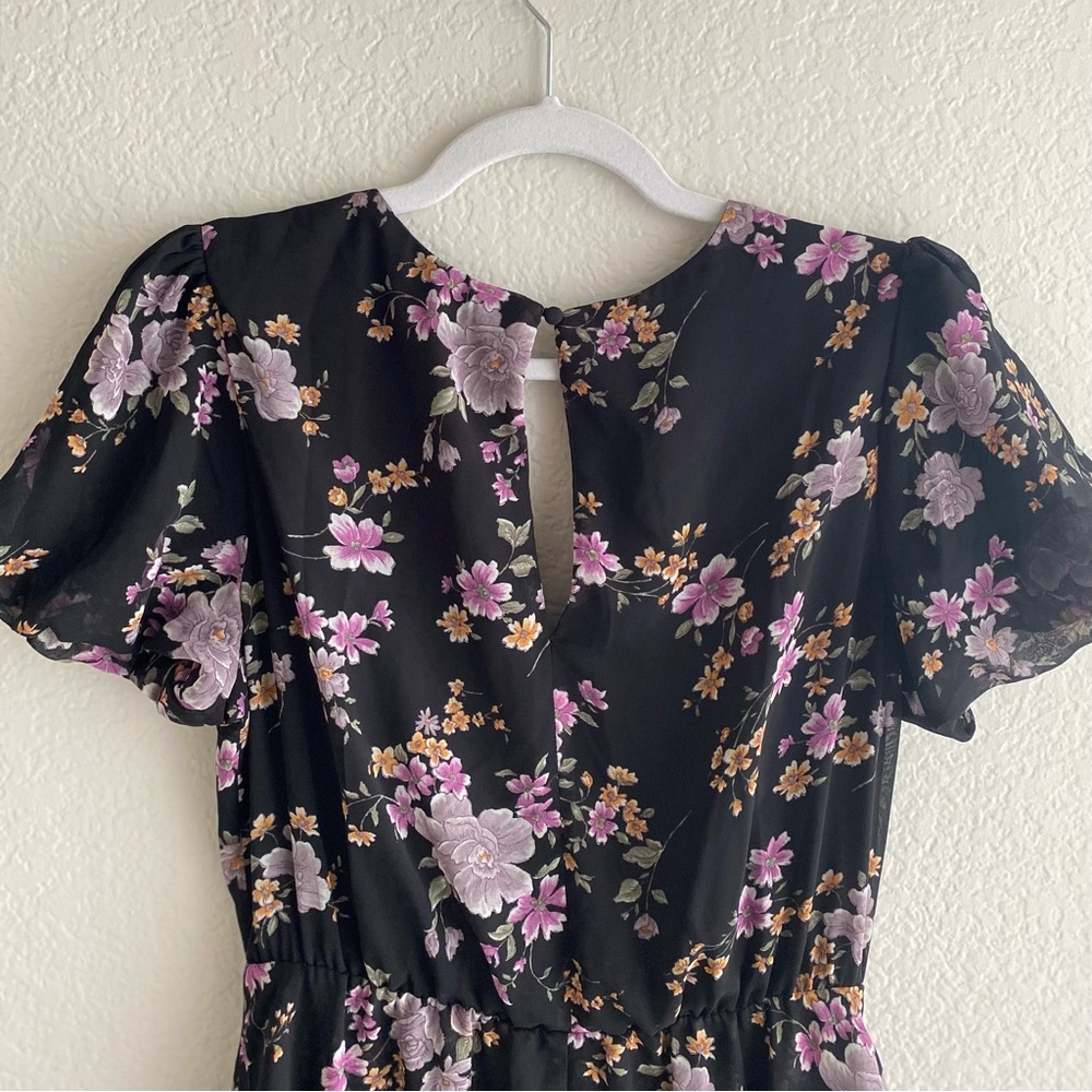 BETSEY JOHNSON Floral Wrap Midi Dress - Size 8 - Picture 6 of 10